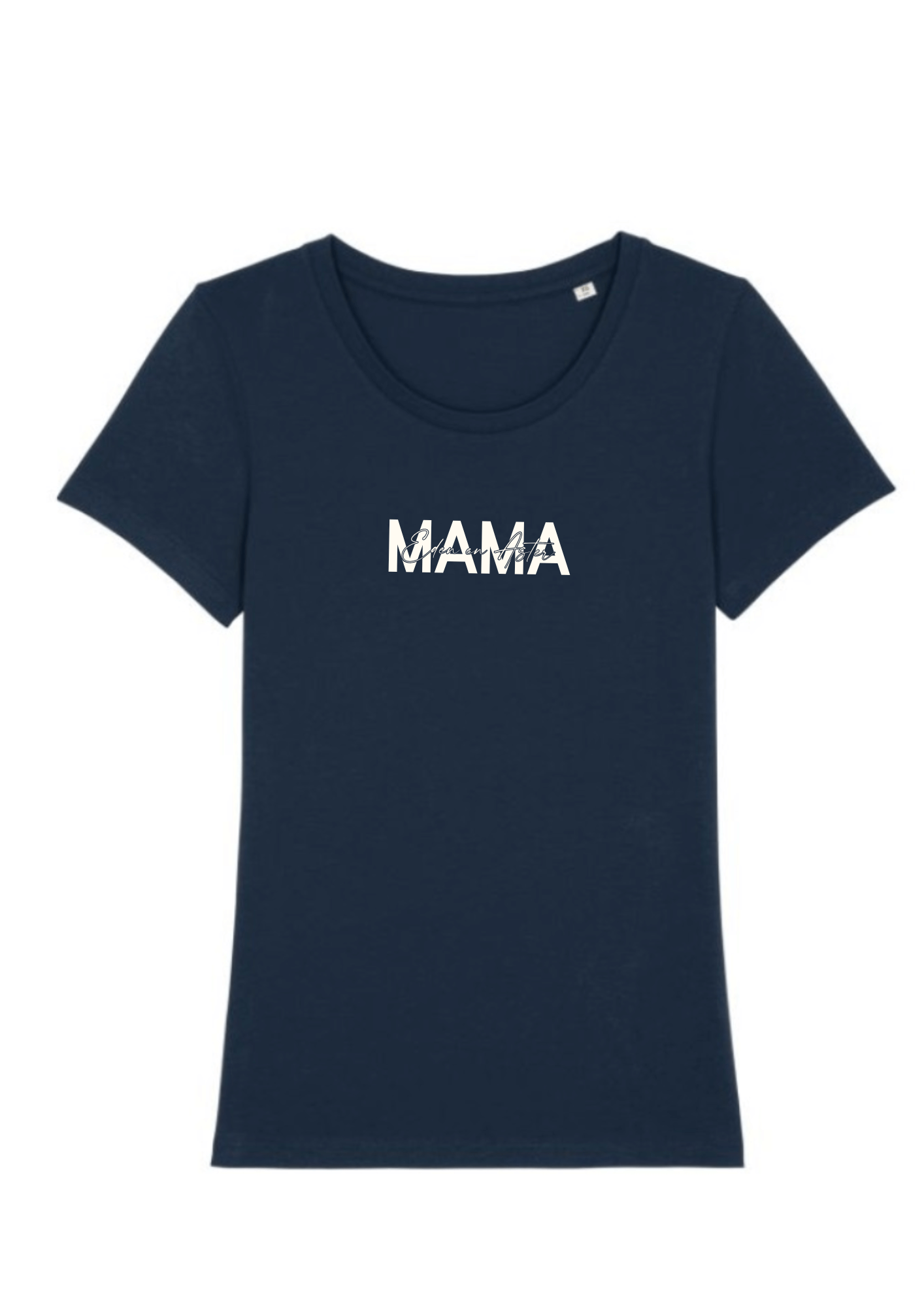 Mama t-shirt, gepersonaliseerd, marine blauw