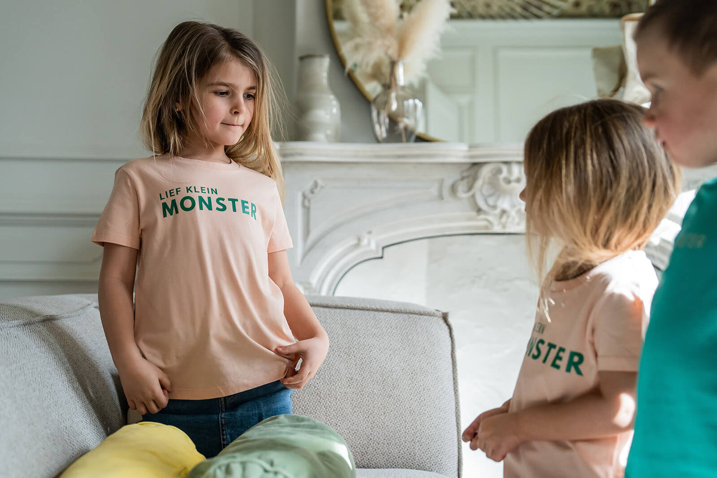 UITVERKOOP: Lief klein monster kinder T-shirt (-35%)