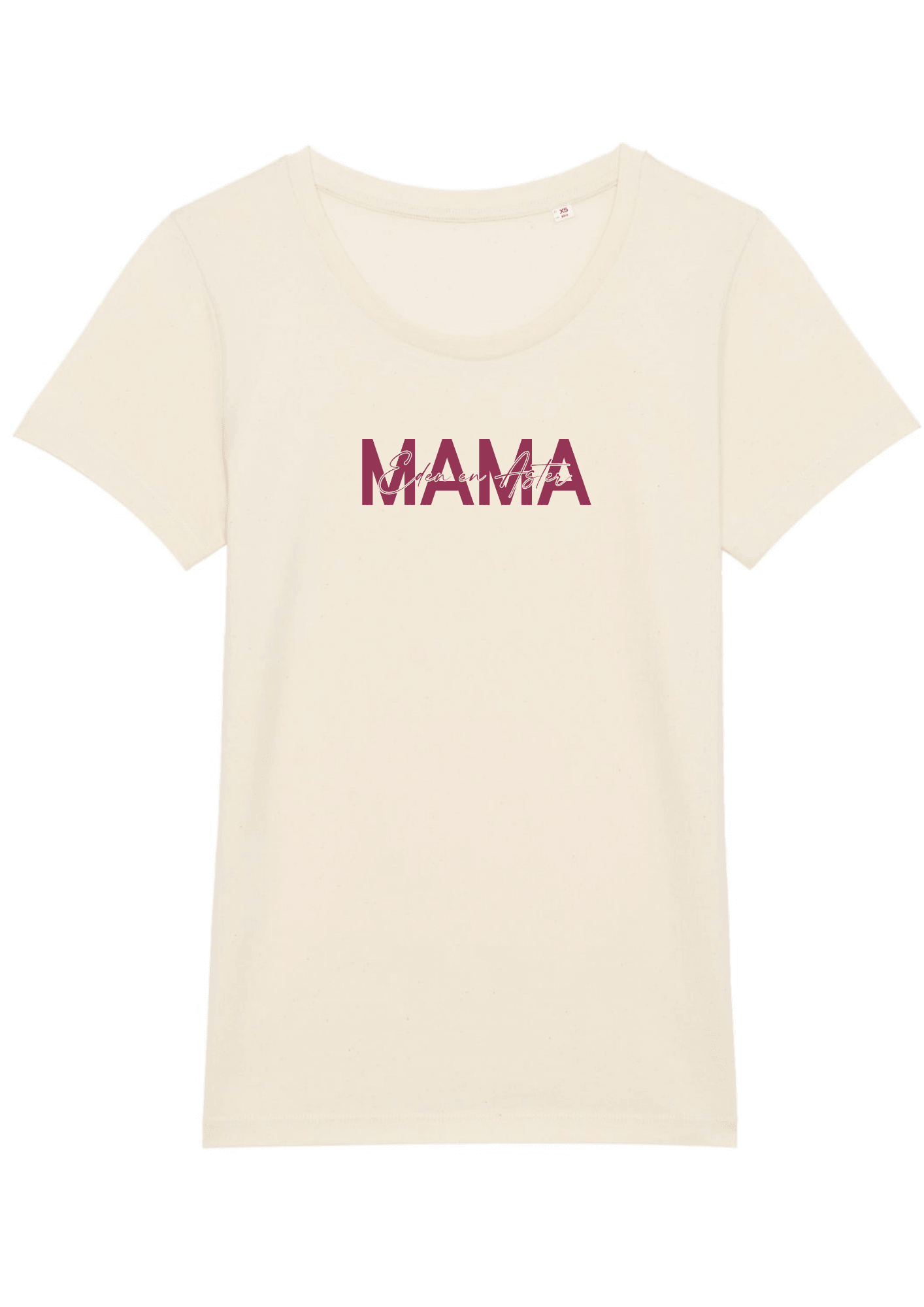 mama t-shirt, gepersonaliseerd, beige