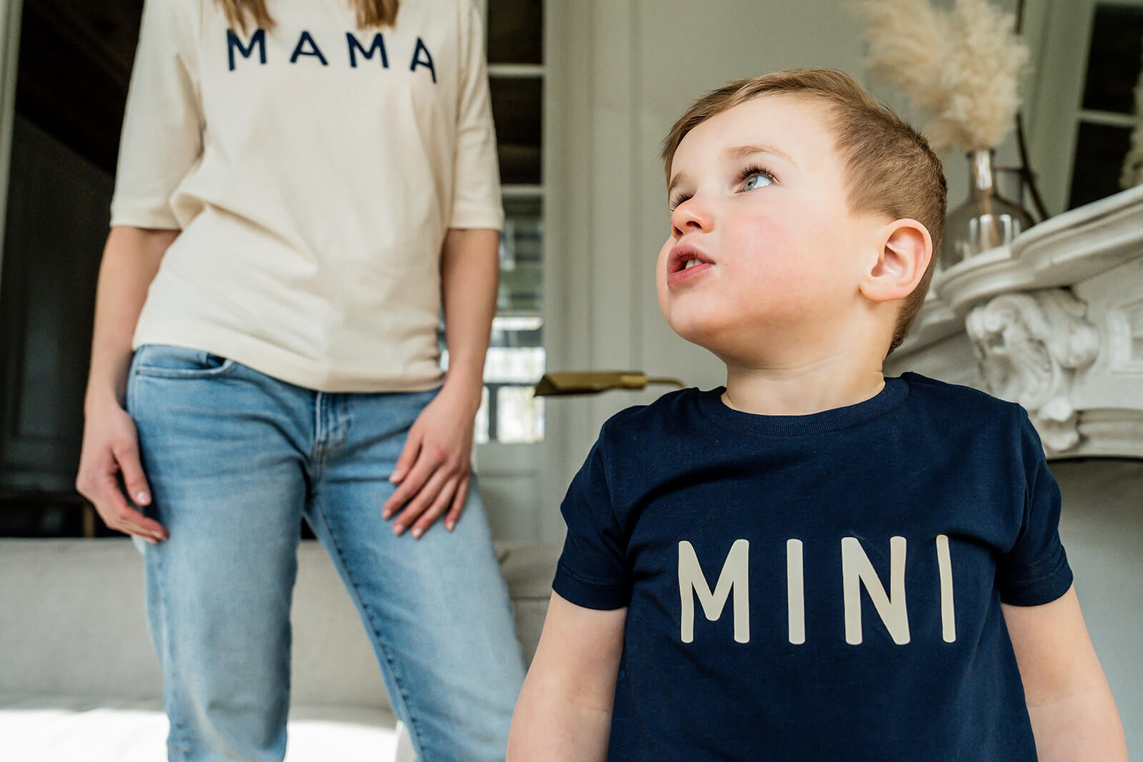 T-shirt mini en mama in biokatoen