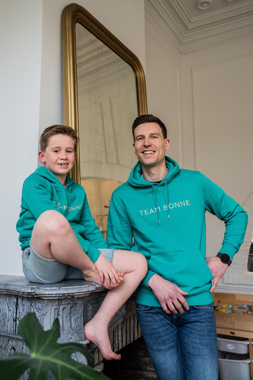 Gepersonaliseerde hoodie, papa en kind