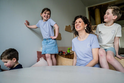 Matching T-shirt mama en kinderen Lavendel